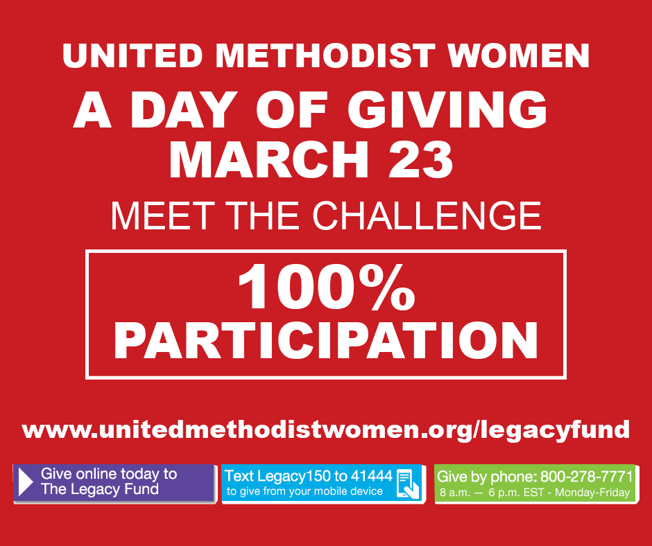 Day of Giving March 23, 2015 WNCC United Methodist Women